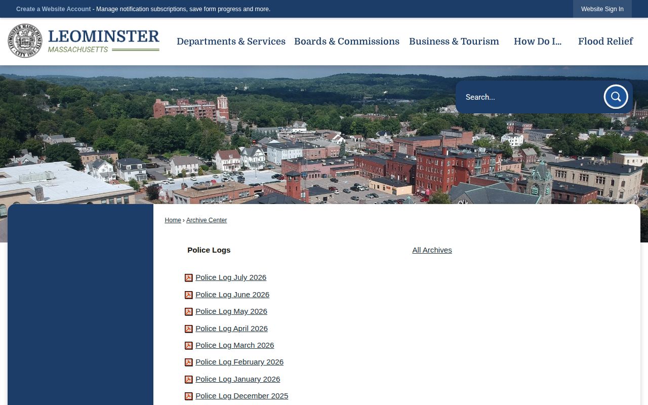 Leominster Police arrest log archive
